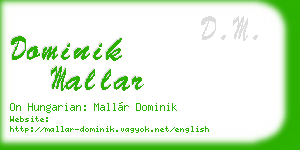 dominik mallar business card